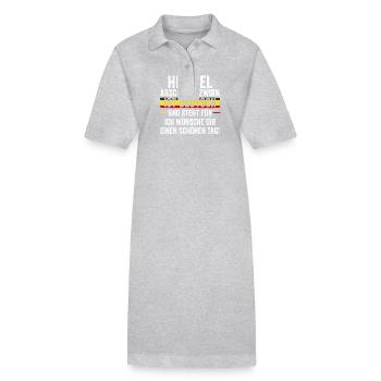 Allemand Allemand Allemagne - Robe polo bio PAIGER Stanley/Stella Femme - gris chiné - Devant