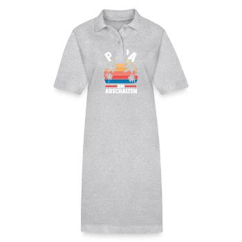 Vacation Vacationer Father Dad - Stanley/Stella PAIGER Organic Women’s Polo Dress - heather grey - Front