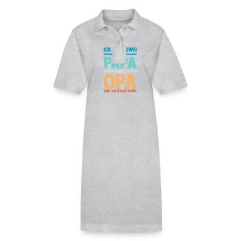 Ich Habe Zwei Titel Papa Und Opa - Stanley/Stella Frauen Bio-Polokleid PAIGER - Grau meliert - Vorne