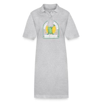 Gärtner Gurke Bauer Garten - Stanley/Stella Frauen Bio-Polokleid PAIGER - Grau meliert - Vorne