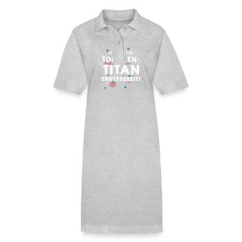 Jardinier Tomate Jardin Fermier - Robe polo bio PAIGER Stanley/Stella Femme - gris chiné - Devant