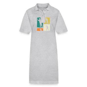 Joueur de fléchettes Fléchettes - Robe polo bio PAIGER Stanley/Stella Femme - gris chiné - Devant