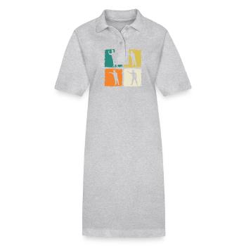 Joueur de fléchettes Fléchettes - Robe polo bio PAIGER Stanley/Stella Femme - gris chiné - Devant