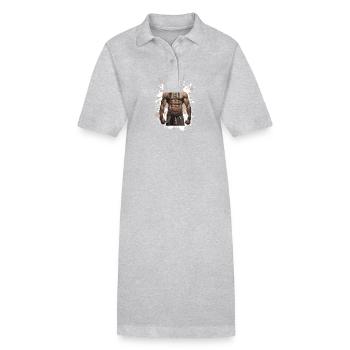 Chef de Musculation Muscles Indien - Robe polo bio PAIGER Stanley/Stella Femme - gris chiné - Devant