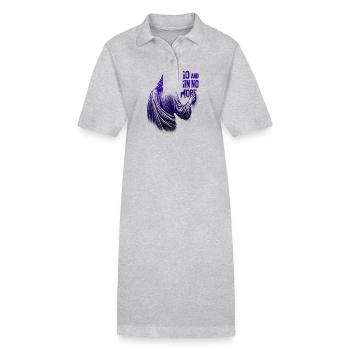 Geh und sündige nicht mehr – Inspirierendes Jesus-Design - Stanley/Stella Frauen Bio-Polokleid PAIGER - Grau meliert - Vorne
