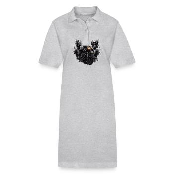 Motard - Robe polo bio PAIGER Stanley/Stella Femme - gris chiné - Devant