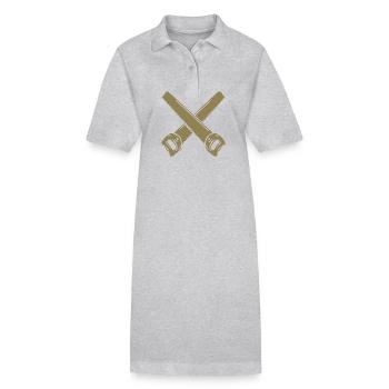 Scie Pocket Carpenter Charpentier - Robe polo bio PAIGER Stanley/Stella Femme - gris chiné - Devant