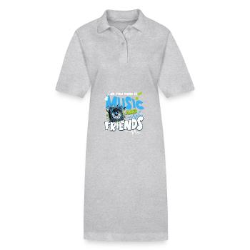 Alles, was du brauchst, ist Musik und Freunde, coole Beat-Liebhaber - Stanley/Stella Frauen Bio-Polokleid PAIGER - Grau meliert - Vorne