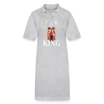 Ich bin der König - Stanley/Stella Frauen Bio-Polokleid PAIGER - Grau meliert - Vorne