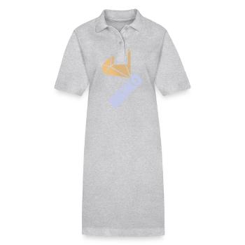 Geschenk für Heiko - Stanley/Stella Frauen Bio-Polokleid PAIGER - Grau meliert - Vorne