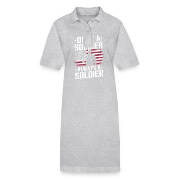 Veteran Militär Soldat - Stanley/Stella Frauen Bio-Polokleid PAIGER - Grau meliert - Vorne