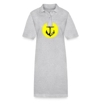 Anker Hafen Symbol - Stanley/Stella Frauen Bio-Polokleid PAIGER - Grau meliert - Vorne