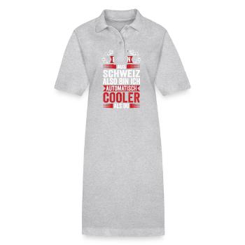 Schweizer Schweiz - Stanley/Stella Frauen Bio-Polokleid PAIGER - Grau meliert - Vorne