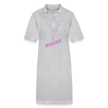 Geschenk für Mischa - Stanley/Stella Frauen Bio-Polokleid PAIGER - Grau meliert - Vorne