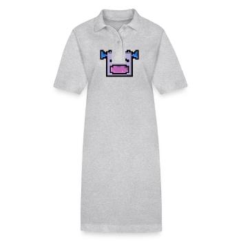 Pixel LOL - Stanley/Stella Frauen Bio-Polokleid PAIGER - Grau meliert - Vorne