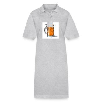 Bierkrug: Symbol deutscher Braukunst - Stanley/Stella Frauen Bio-Polokleid PAIGER - Grau meliert - Vorne