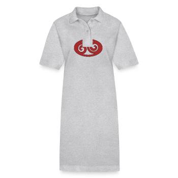 Wave tribal - Stanley/Stella PAIGER Organic Women’s Polo Dress - heather grey - Front
