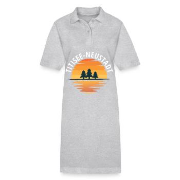 Titisee Neustadt souvenir Forêt Noire Baden - Robe polo bio PAIGER Stanley/Stella Femme - gris chiné - Devant
