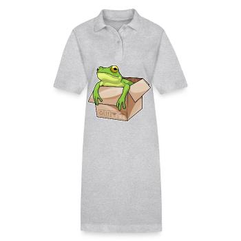 Frosch Karton - Stanley/Stella Frauen Bio-Polokleid PAIGER - Grau meliert - Vorne