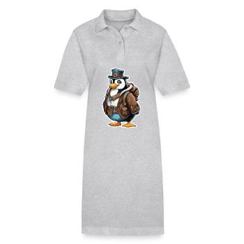 Lederhosen / Animal / Traditional costume / Tradition / Penguin - Stanley/Stella PAIGER Organic Women’s Polo Dress - heather grey - Front