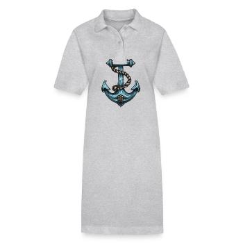 Anker Hafen - Stanley/Stella Frauen Bio-Polokleid PAIGER - Grau meliert - Vorne
