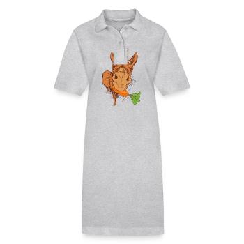 Far West Hippie Cul Chaman Western Kid - Robe polo bio PAIGER Stanley/Stella Femme - gris chiné - Devant