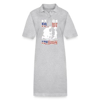 My Dad Fought For Your Freedom 7 - Stanley/Stella Frauen Bio-Polokleid PAIGER - Grau meliert - Vorne