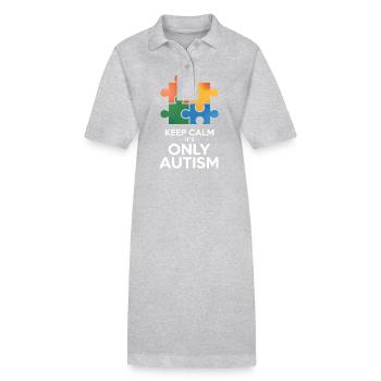 Autisme - Robe polo bio PAIGER Stanley/Stella Femme - gris chiné - Devant