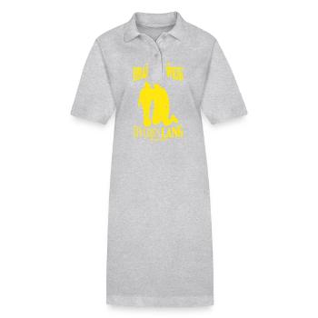Braunschweig Fußball Tradition Geschenk - Stanley/Stella Frauen Bio-Polokleid PAIGER - Grau meliert - Vorne