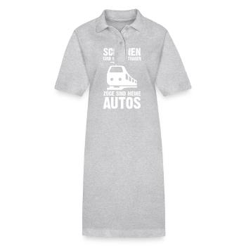 Model Railroad Model Train Train Railroad Railroad Railroad Railroad Model Train Model Train Model T - Stanley/Stella PAIGER Organic Women’s Polo Dress - heather grey - Front
