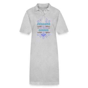 First name Ginnie - Stanley/Stella PAIGER Organic Women’s Polo Dress - heather grey - Front