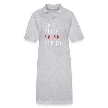 Danseuse de salsa Danseuse - Robe polo bio PAIGER Stanley/Stella Femme - gris chiné - Devant