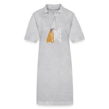 Malinois belge - Robe polo bio PAIGER Stanley/Stella Femme - gris chiné - Devant
