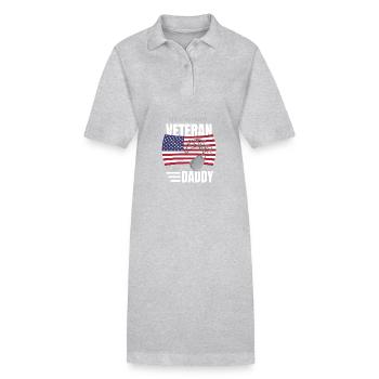 Mon ancien combattant préféré est la Journée des anciens combattants de mon père - Robe polo bio PAIGER Stanley/Stella Femme - gris chiné - Devant