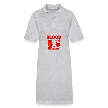 Ich spende Blut Was ist dein Superkraft-Freiwilliger? - Stanley/Stella Frauen Bio-Polokleid PAIGER - Grau meliert - Vorne