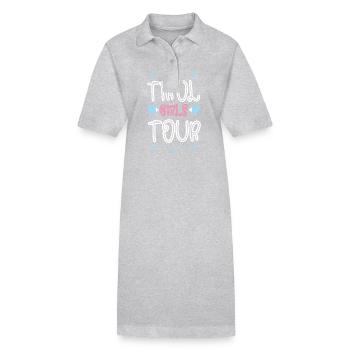 Tyrol Girls Tour Heart - Stanley/Stella PAIGER Organic Women’s Polo Dress - heather grey - Front