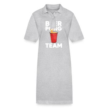 Beerpong Beer Pong Équipe de Beer Pong - Robe polo bio PAIGER Stanley/Stella Femme - gris chiné - Devant