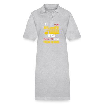 Schulbusfahrer Schulbus - Stanley/Stella Frauen Bio-Polokleid PAIGER - Grau meliert - Vorne