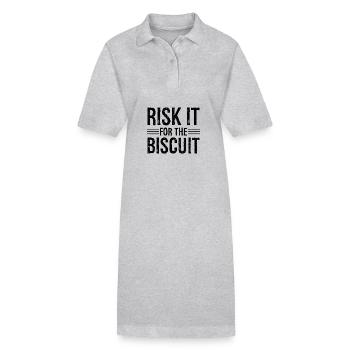 Risquez-le pour le biscuit - Robe polo bio PAIGER Stanley/Stella Femme - gris chiné - Devant