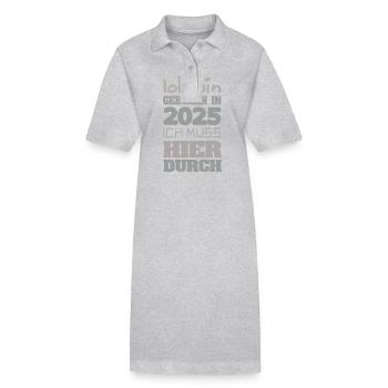 Bac 2025 - Robe polo bio PAIGER Stanley/Stella Femme - gris chiné - Devant