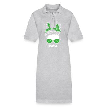 Bogenschütze Oma Bogenschießen - Stanley/Stella Frauen Bio-Polokleid PAIGER - Grau meliert - Vorne