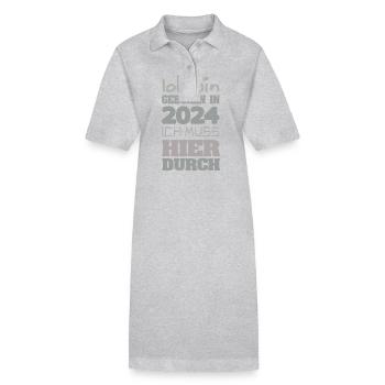 Bin 2024 - Stanley/Stella Frauen Bio-Polokleid PAIGER - Grau meliert - Vorne