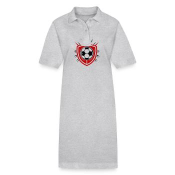 Fussball Logo Mannschaft - Stanley/Stella Frauen Bio-Polokleid PAIGER - Grau meliert - Vorne