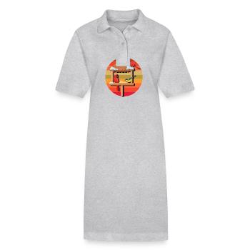 Alimentation des oiseaux - Robe polo bio PAIGER Stanley/Stella Femme - gris chiné - Devant
