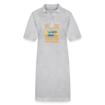 Ich habe meine Symptome online nachgeschlagen, ich habe nur Kinder - Stanley/Stella Frauen Bio-Polokleid PAIGER - Grau meliert - Vorne