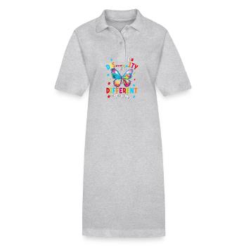 Es ist keine Behinderung, es ist eine andere Fähigkeit - Stanley/Stella Frauen Bio-Polokleid PAIGER - Grau meliert - Vorne