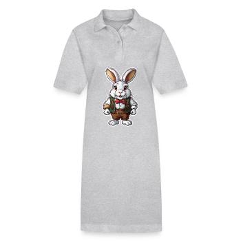 Lederhosen / Animal / Traditional costume / Tradition / Rabbit - Stanley/Stella PAIGER Organic Women’s Polo Dress - heather grey - Front