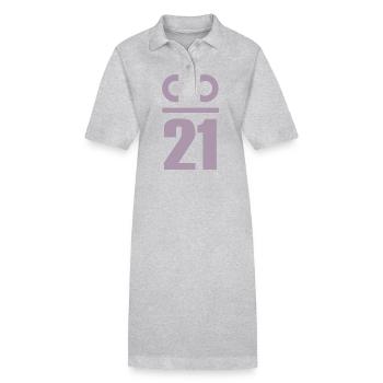 Infini de 21 millions de Bitcoin - Robe polo bio PAIGER Stanley/Stella Femme - gris chiné - Devant