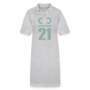 Infini de 21 millions de Bitcoin - Robe polo bio PAIGER Stanley/Stella Femme - gris chiné - Devant
