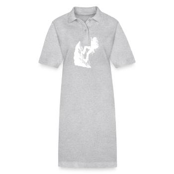 Mountaineers on the rope Mountain Summit sports Climbing - Stanley/Stella PAIGER Organic Women’s Polo Dress - heather grey - Front